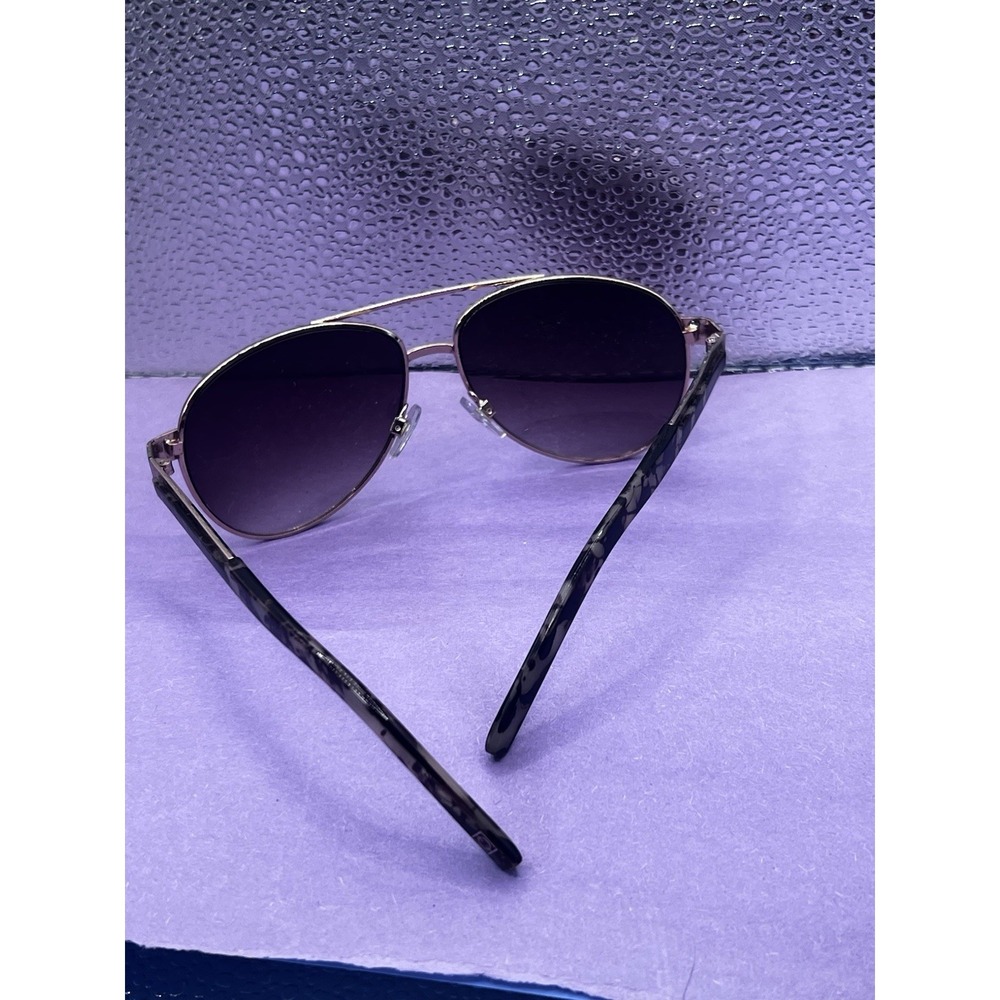 Foster Grant Designer Aviator Sunglasses Rose Metal Frame Pink Gradient Lenses - Picture 7 of 10
